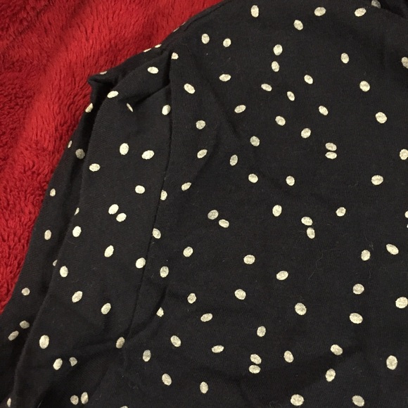 ZARA small navy blue top with white dot pattern - Picture 4 of 5